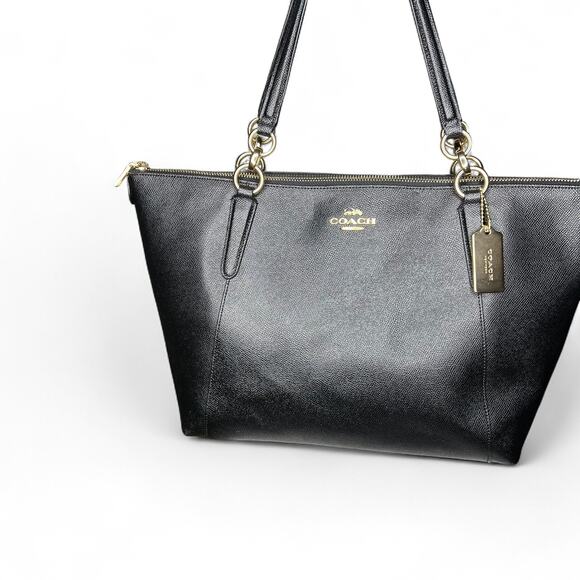 Coach Ava Tote in Black Crossgrain Leather Gold hardware - Picture 13 of 13